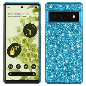 Custodia ibrida per Google Pixel 8a Serie Glitter - Blu