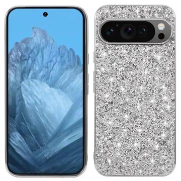 Custodia ibrida per Google Pixel 9/9 Pro Serie Glitter - Color Argento