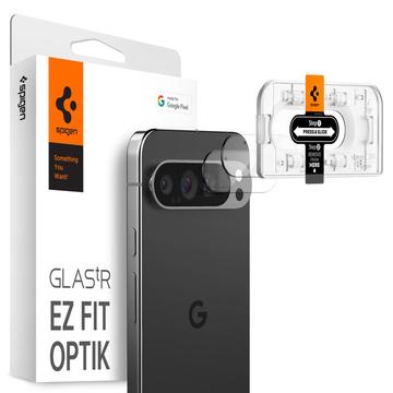 Protezione dell\'obiettivo della fotocamera Spigen Glas.tR Ez Fit Optik per Google Pixel 9 Pro - 2 Pezzi. - Trasparente