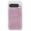 Custodia in TPU Glitter Flakes per Google Pixel 9 Pro XL - Rosa