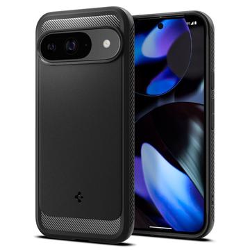 Custodia in TPU Spigen Rugged Armor per Google Pixel 9/9 Pro - Nera