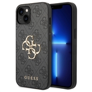 Custodia Ibrida Guess 4G Big Metal Logo per iPhone 15