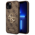 Custodia Ibrida Guess 4G Big Metal Logo per iPhone 15 Plus - Marrone