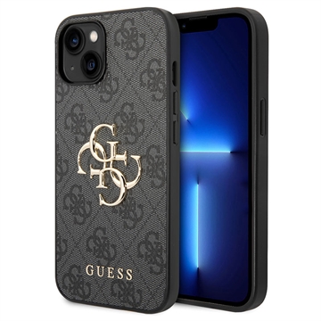 Custodia Ibrida Guess 4G Big Metal Logo per iPhone 15 Plus - Grigia