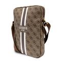 Guess 4G Borsa universale per tablet con strisce stampate - 10" - Marrone