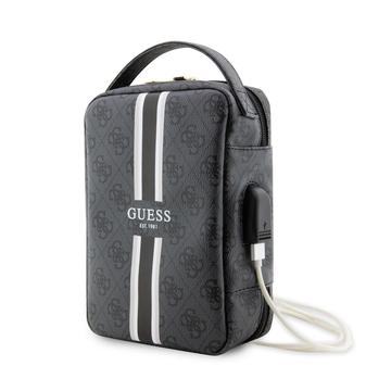 Borsa da viaggio universale Guess 4G con strisce stampate - Nero