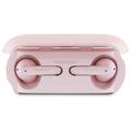 Cuffie wireless con custodia di ricarica Guess Elongated Metallic Printed Logo - Rosa