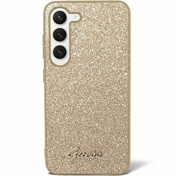 Custodia Ibrida Guess Glitter Flakes Metal Logo per Samsung Galaxy S24