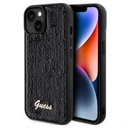 Custodia Guess Sequin Script Logo per iPhone 15