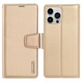 Custodia a Portafoglio Hanman Mill per iPhone 14 Pro Max - Color Oro