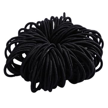 Elastici per capelli - 100 pz. - Nero