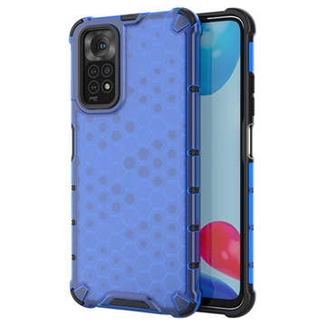 Custodia Ibrida Honeycomb Armored per Xiaomi Redmi Note 11/11S - Blu