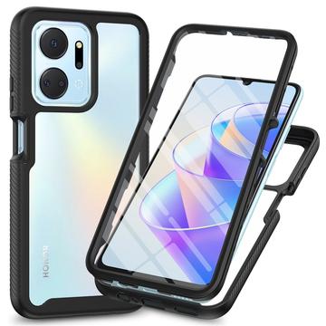 Custodia per Honor X7a serie 360 Protection - nera / trasparente