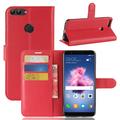 Custodia a Portafoglio per Huawei P Smart con Chiusura Magnetica - Rossa