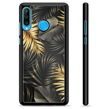 Cover protettiva per Huawei P30 Lite - Foglie d\'oro