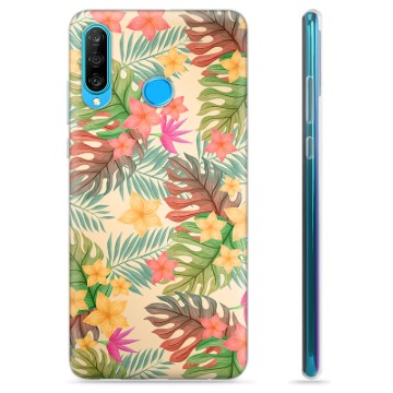 Custodia in TPU per Huawei P30 Lite - Fiori rosa