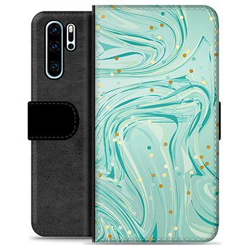 Custodia Portafoglio Premium Huawei P30 Pro - Verde Menta