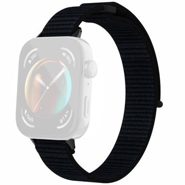 Cinturino in nylon con chiusura in velcro per Huawei Watch Fit 3 - Nero