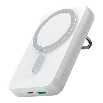 JOYROOM JR-W050 20W PD3.0 Ricarica rapida Power Bank 10000mAh Caricatore magnetico senza fili Pacchetto batteria esterno con supporto ad anello Kickstand - Bianco