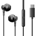 Joyroom EC07 Auricolari USB-C half-in-ear in metallo con microfono - Nero