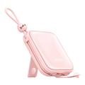 Joyroom JR-L008 Cutie Power Bank 10000mAh con cavi USB-C e Lightning - 22.5W - Rosa