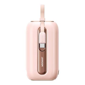 Joyroom JR-L012 Banca di alimentazione colorata da 10000mAh - Cavo USB-C e Lightning, 22.5W - Rosa