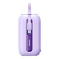 Joyroom JR-L012 Banca di alimentazione colorata da 10000mAh - Cavo USB-C e Lightning, 22.5W - Viola