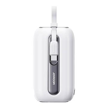 Joyroom JR-L012 Banca di alimentazione colorata da 10000mAh - Cavo USB-C e Lightning, 22.5W - Bianco