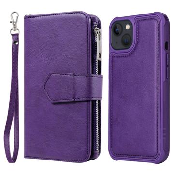 Custodia a Portafoglio Serie KT Multifunctional per iPhone 14 - Viola