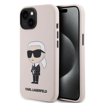 Custodia in silicone per iPhone 15 Karl Lagerfeld Ikonik