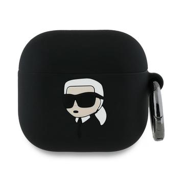 Custodia in Silicone Karl Lagerfeld Karl Head 3D per AirPods 4 - Nera