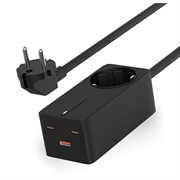 Caricabatterie ultraveloce multiporta Ksix GaN 65W - 2x USB-C, USB-A - Nero