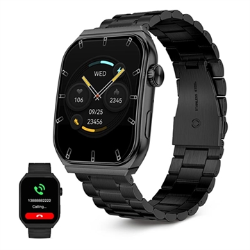 Smartwatch Ksix Olympo AMOLED - Cinturino in acciaio e silicone - Nero