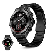 Smartwatch Ksix Titanium AMOLED - Cinturino in acciaio e silicone - Nero