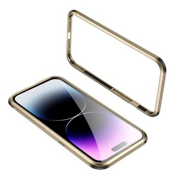 Paraurti in Metallo Le-Lock Series per iPhone 14 Pro - Color Oro