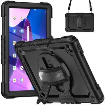 Custodia con Cinturino da Polso Heavy Duty 360 per Lenovo Tab M10 Plus Gen 3 - Nera