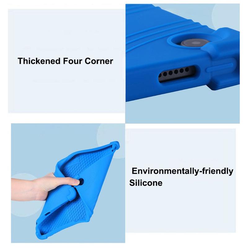 Custodia in silicone per Lenovo Tab M10 Plus Gen 3 con supporto