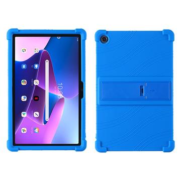 Custodia in silicone per Lenovo Tab M10 Plus Gen 3 con supporto per il calcio - Blu