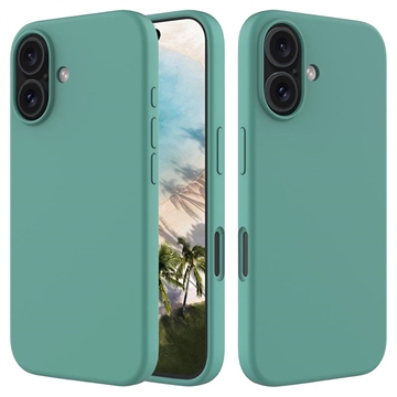 Custodia in Silicone Liquido per iPhone 16 - Verde Scuro