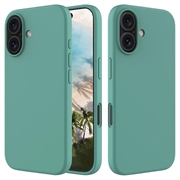 Custodia in Silicone Liquido per iPhone 16 Plus - Verde Scuro