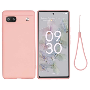 Custodia in Silicone Liquido per Google Pixel 6a - Rosa