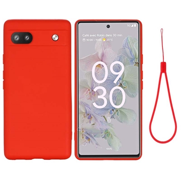 Custodia in Silicone Liquido per Google Pixel 6a - Rossa