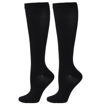 Calze lunghe a compressione per viaggi, sport, sci - Taglie 40/44 - Nero