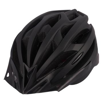 Casco da bicicletta MTB Confortevole Casco da bicicletta da strada per adulti e giovani con luce posteriore di sicurezza a LED - Nero opaco