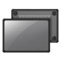 Custodia ibrida lucida per MacBook Air 13" 2022/2024 Dux Ducis LCGM - Nero