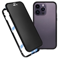 Custodia Magnetica con Vetro Temperato Privacy per iPhone 15 Pro - Nera