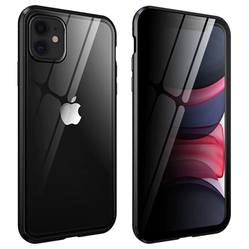 Custodia Magnetica con Vetro Temperato Privacy per iPhone 11 - Nera