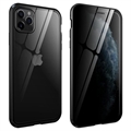 Custodia Magnetica con Vetro Temperato per iPhone 11 Pro - Privacy - Nera