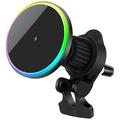 Caricabatterie wireless magnetico / Supporto per auto con presa d'aria e RGB OJD-121