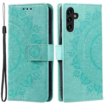 Custodia a portafoglio per Samsung Galaxy A54 5G serie Mandala - Verde